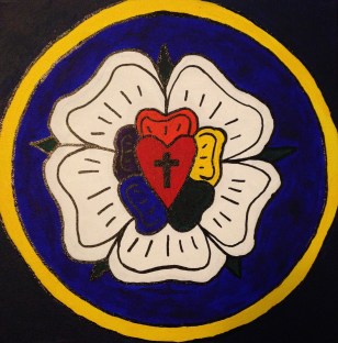 A new rendering of a rainbow Luther Rose I painted for a class project