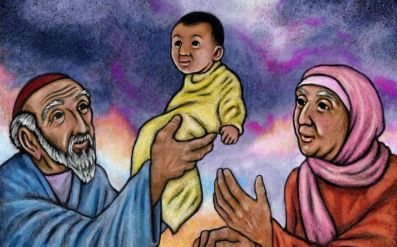 Simeon and Anna-2 by Julie Lonneman